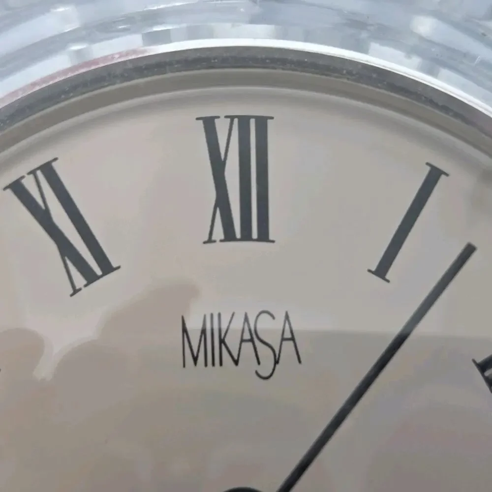 Mikasa Austria Crystal Quartz Desk Clock Art Deco Style Made in Germany Works